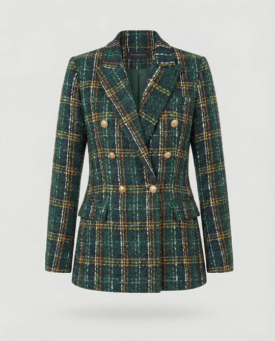 Damen Blazer Tweed Doppelreiher