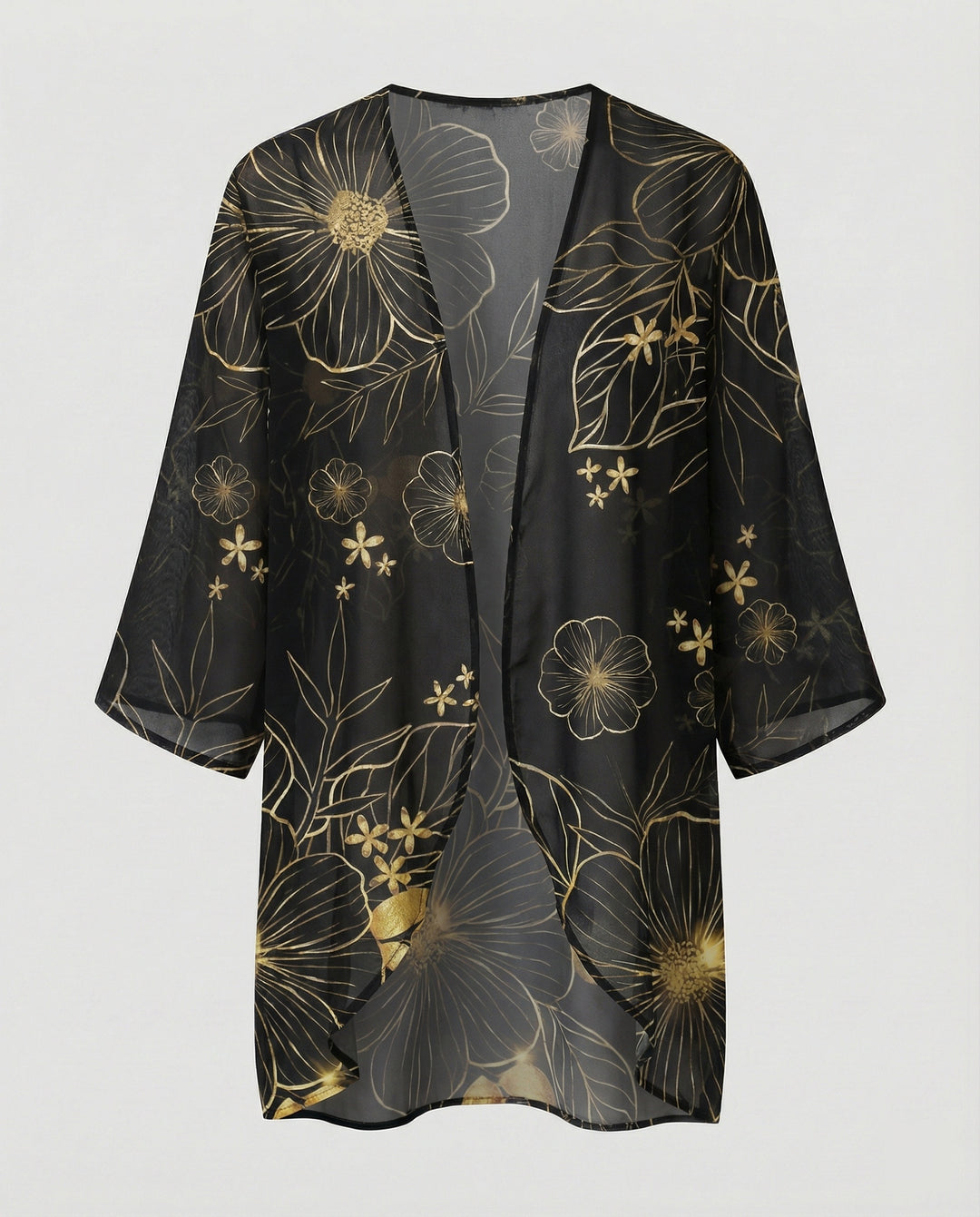 Offener Kimono Damen Floral