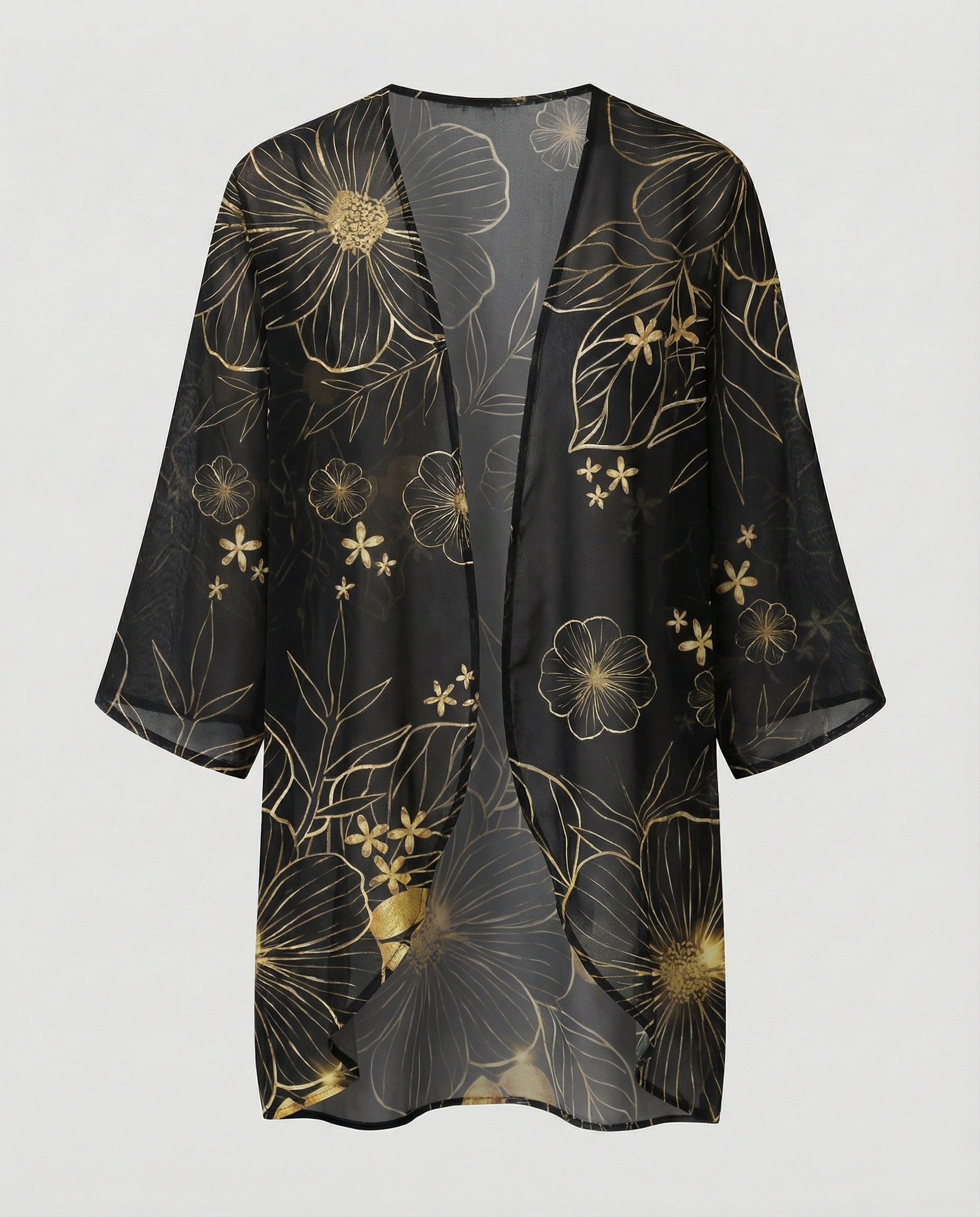 Offener Kimono Damen Floral
