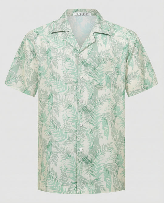 Kurzarm Hawaiihemd Herren Palmenprint