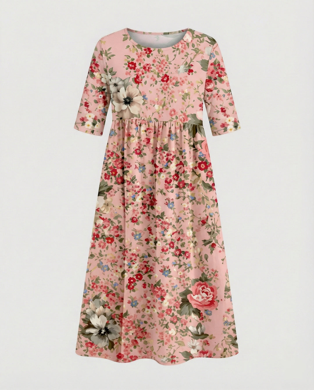 Damen Maxikleid A-Linie fließend