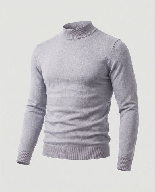 Herren eleganter Pullover mit Stehkragen R&B