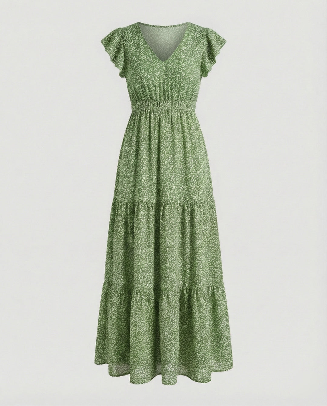 Damen Maxikleid Sommer Smokbund