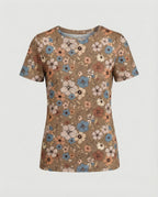 Kurzarmshirt Damen Mit Blumenprint
