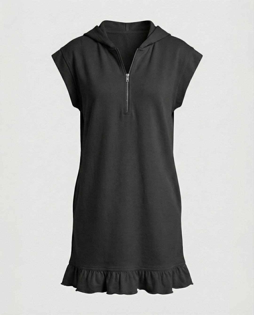 Damen Hemdkleid Midi mit Reißverschluss