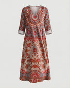 Boho Maxikleid Sommer Damen Taschen