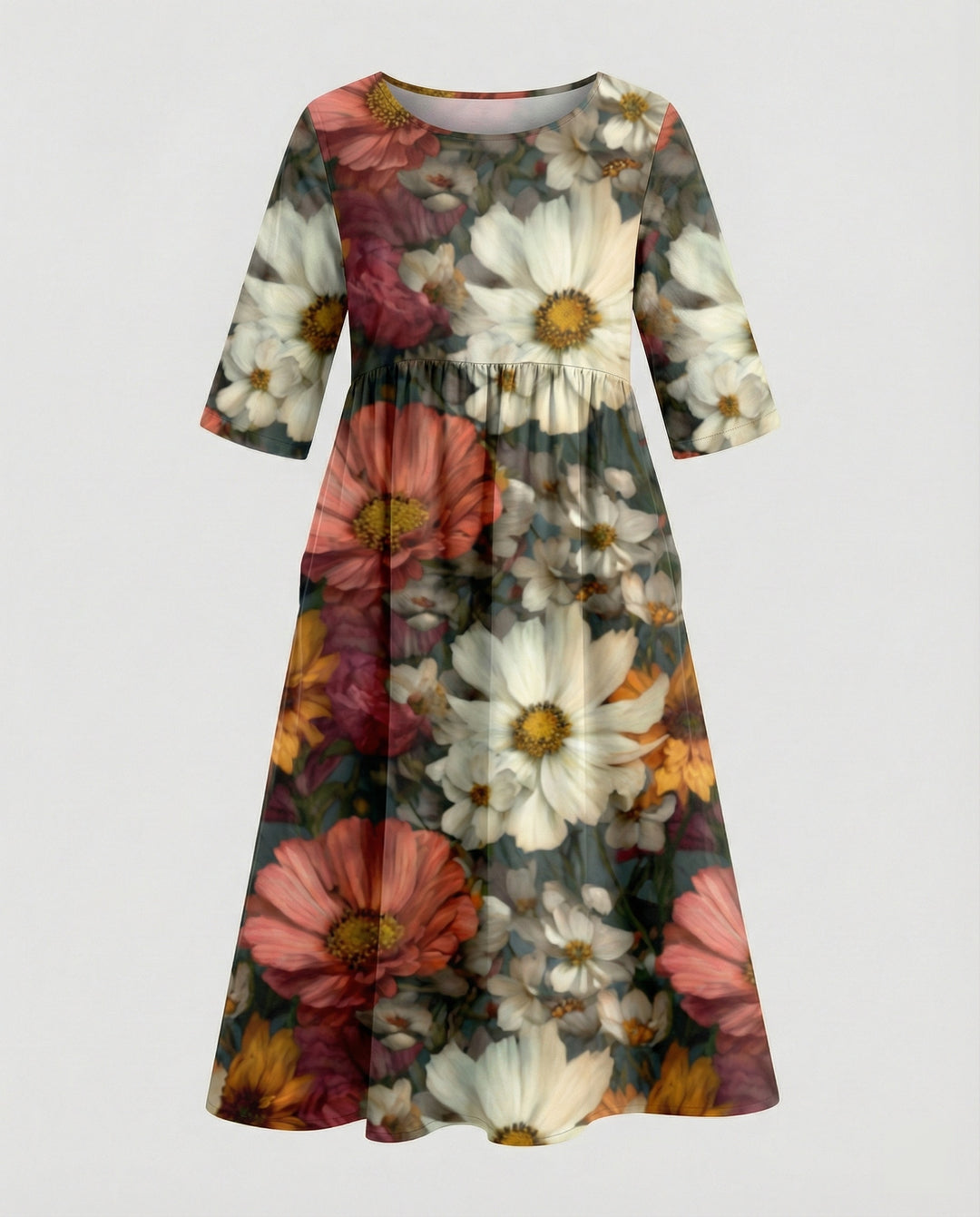 Damen Maxikleid A-Linie fließend
