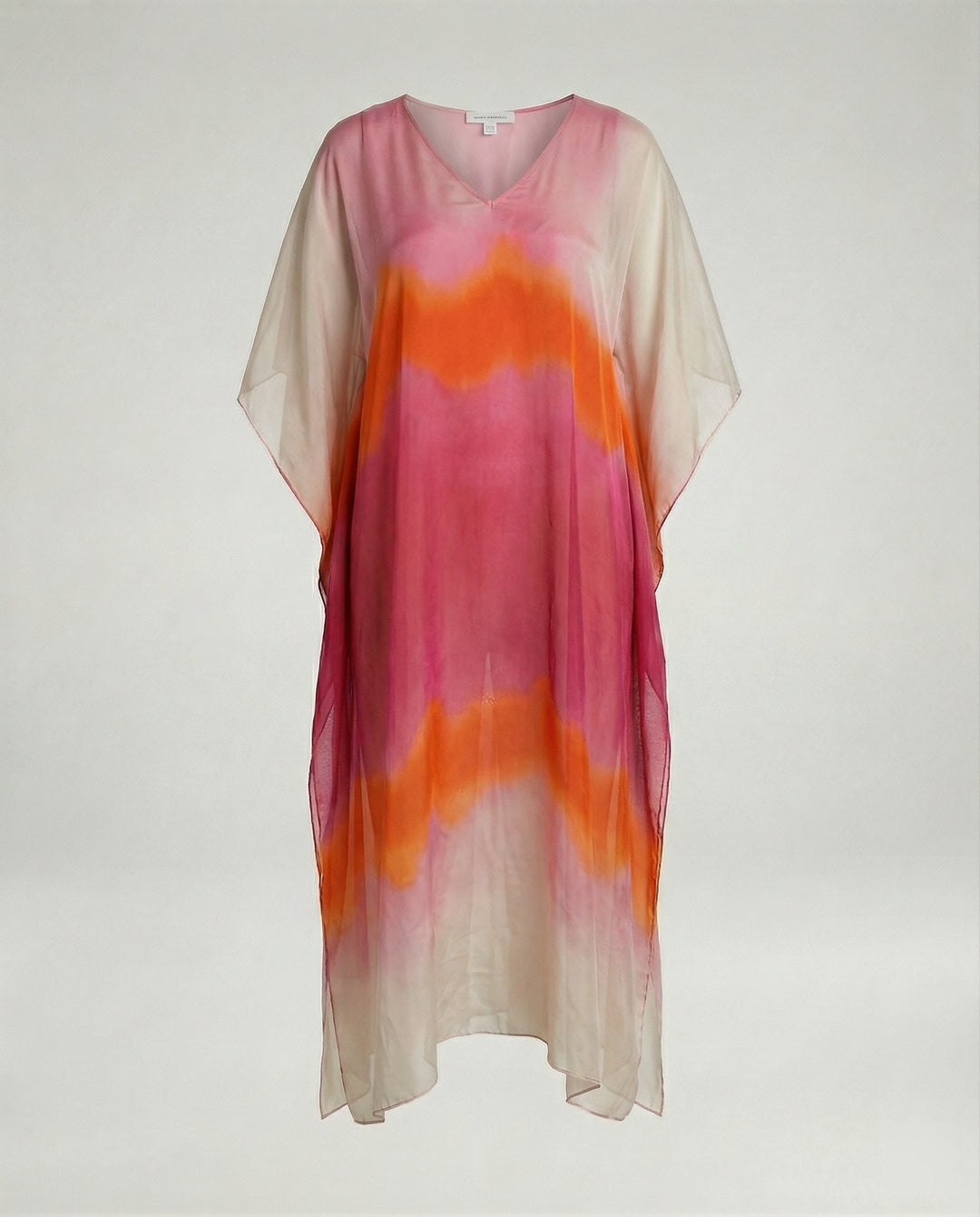 Damen Kaftan Kleid Chiffon V-Ausschnitt