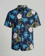 Kurzarm Hawaiihemd Herren Palmenprint