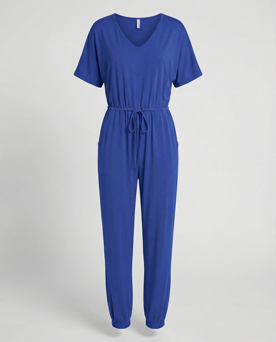 Damen Leichter Jumpsuit mit lockerer Passform und variabler Taille R&B