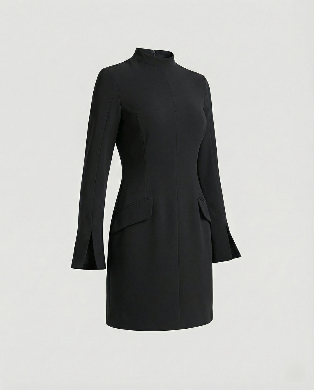 Damen elegantes Minikleid mit Taschen