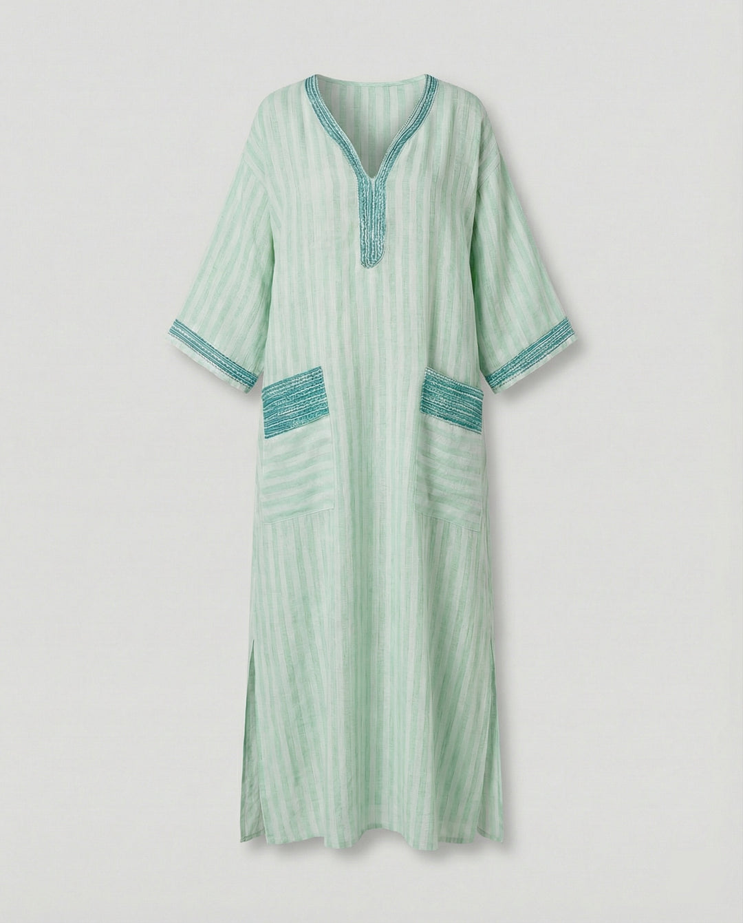 Leinen Kaftan Maxikleid Damen