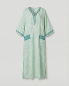 Leinen Kaftan Maxikleid Damen