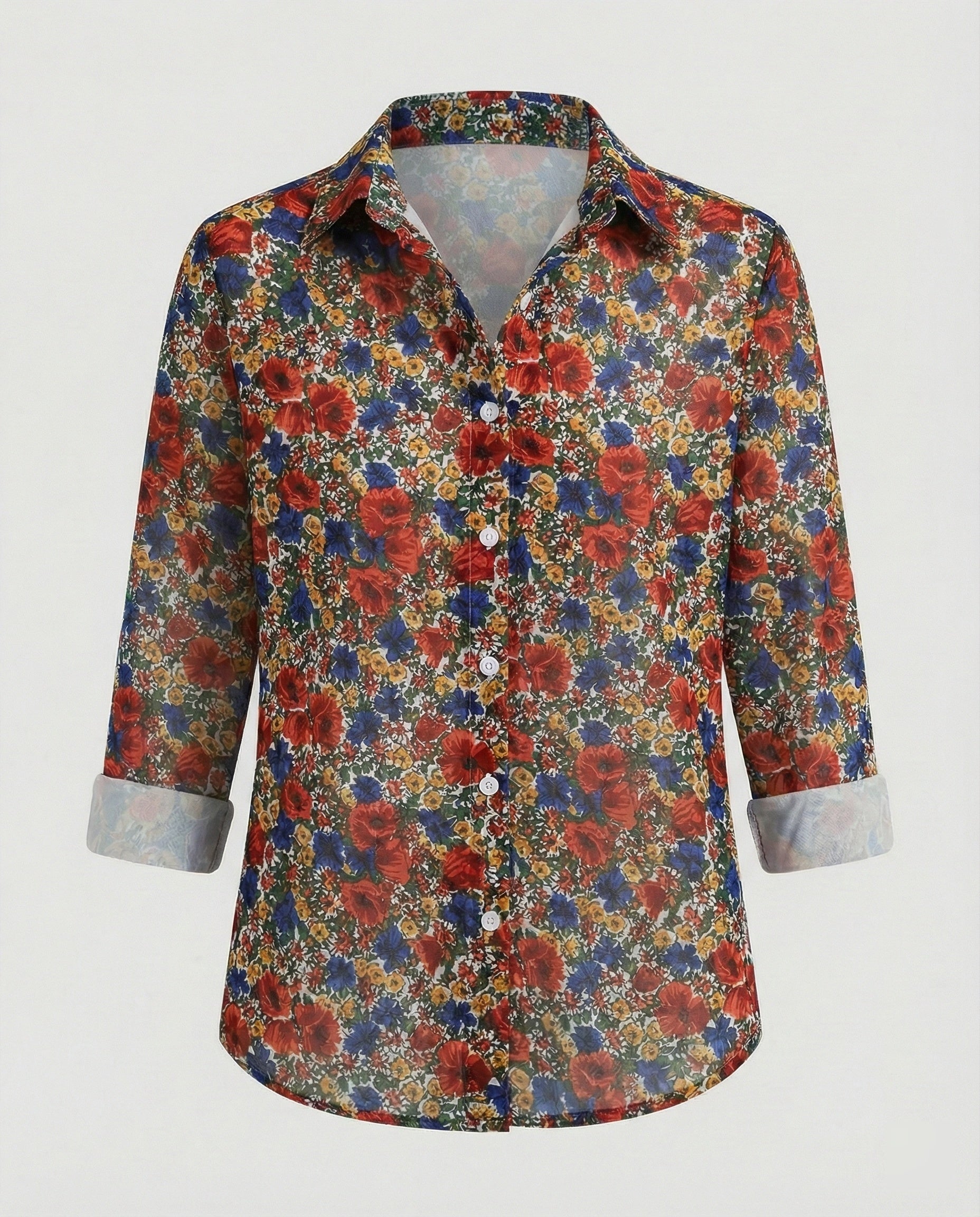Damen Hemdbluse Katzenprint