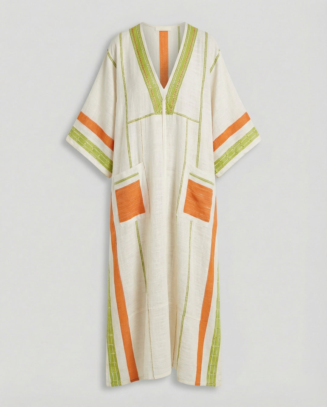 Leinen Kaftan Maxikleid Damen