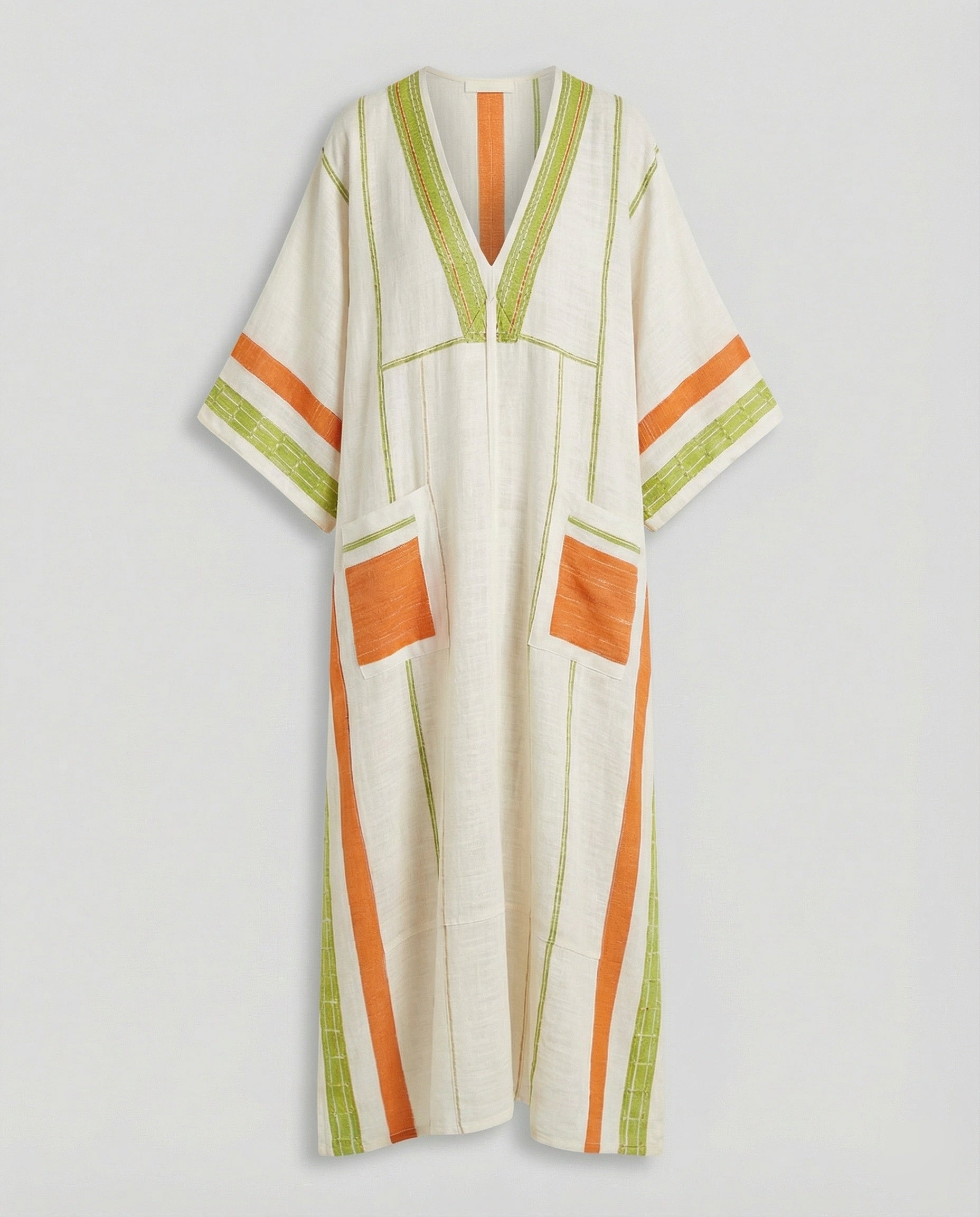 Leinen Kaftan Maxikleid Damen