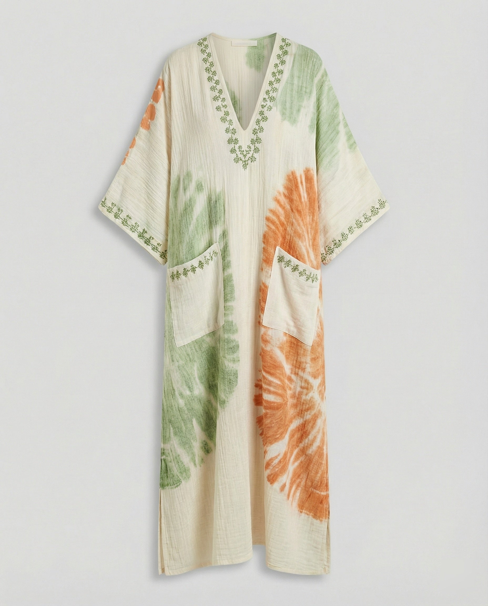 Leinen Kaftan Maxikleid Damen