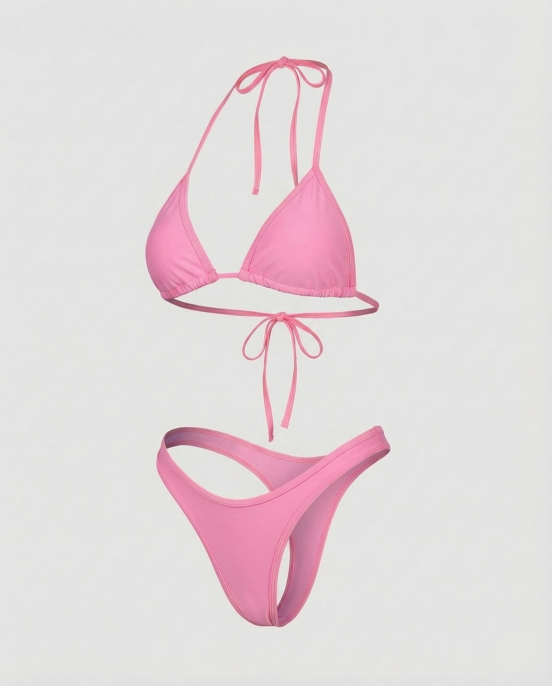 Damen Triangel-Bikini Konturierende Nähte