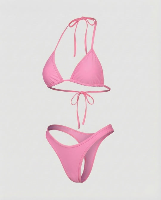 Damen Triangel-Bikini Konturierende Nähte