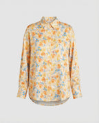 Leichte Hemdbluse Damen Aquarell Blumen