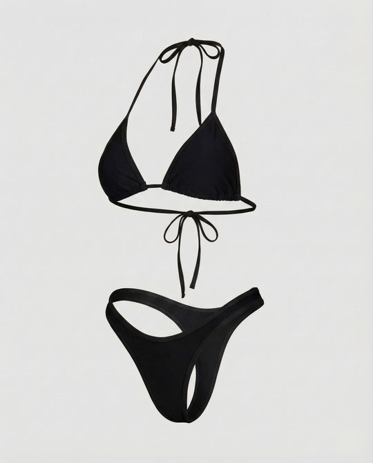 Damen Triangel-Bikini Konturierende Nähte