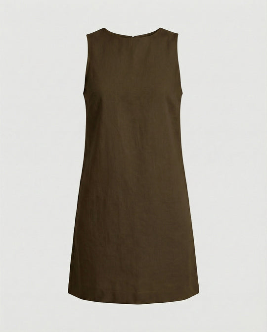 Damen Freizeitkleid Leinen A-Linie