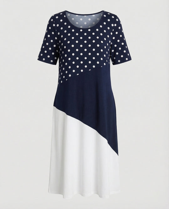 Damen Midikleid A-Linie Freizeitkleid