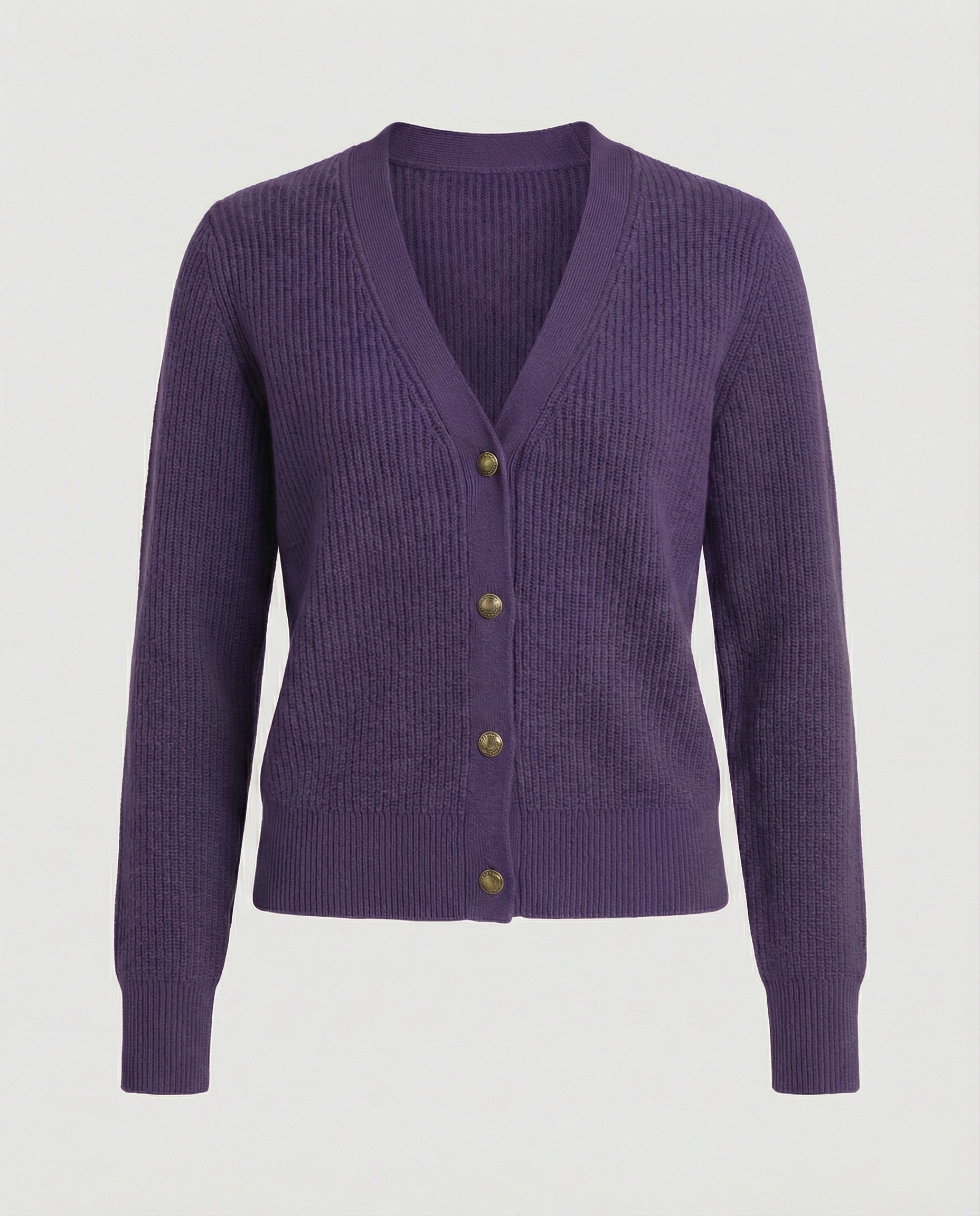 Damen Cardigan mit V-Ausschnitt und Knöpfen