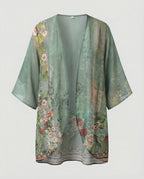 Offener Kimono Damen Floral