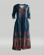 Damen Boho Maxikleid Sommer Leinenoptik