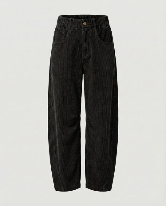 Damen Cordhose Damen weit High Waist