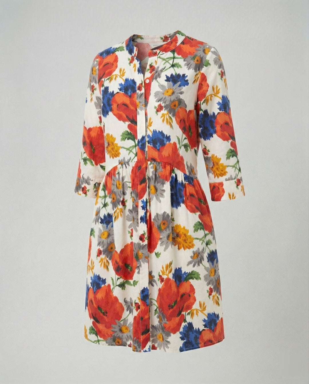 Damen Blumenkleid Mini A-Linie