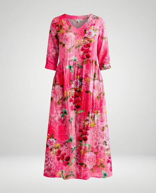 A-Linie Maxikleid Damen Mit Taschen