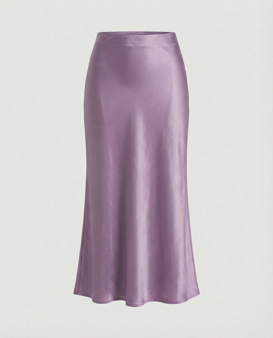 Damen Longskirt aus glattem Satin von R&B