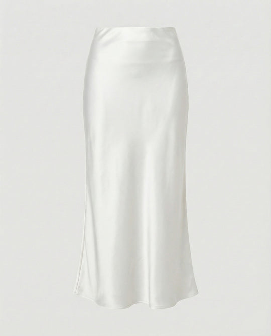 Damen Maxirock Satin High Waist