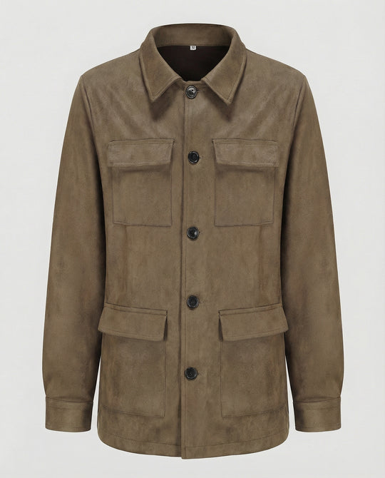Damen Utility-Jacke aus Veloursleder