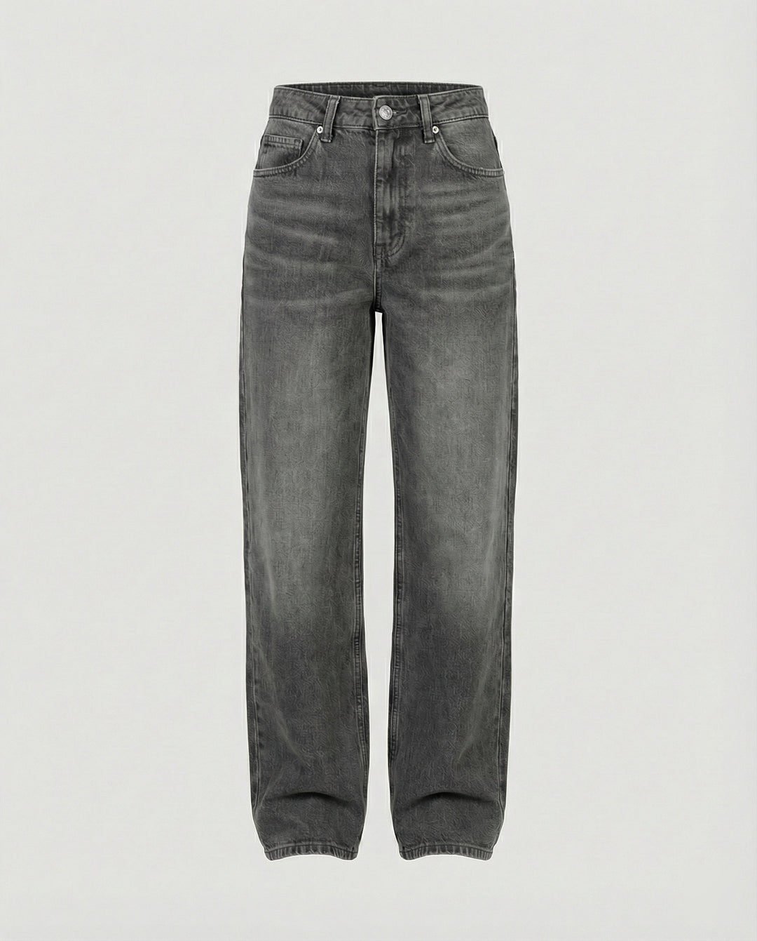 Damen Jeans weit High Waist Used