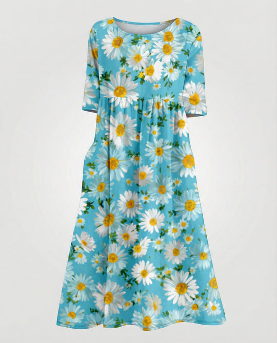 Damen Maxikleid A-Linie fließend