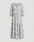 Damen Midikleid Sommer Stufenrock