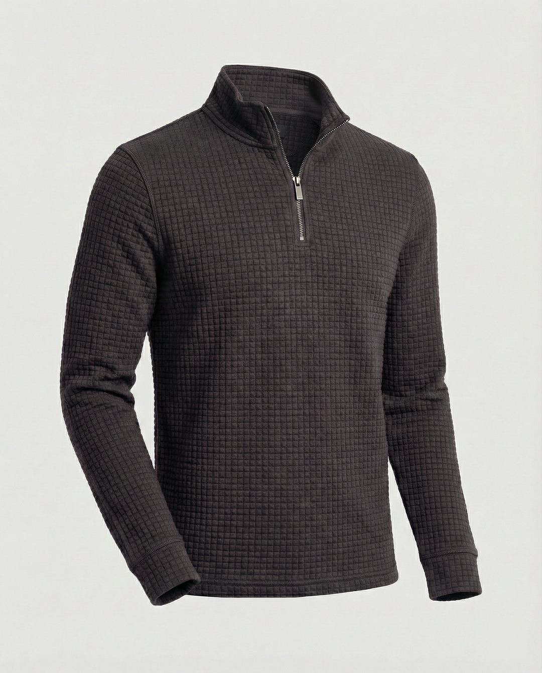 Herren funktionales Langarmshirt mit modernem Stehkragen und Reißverschluss R&B
