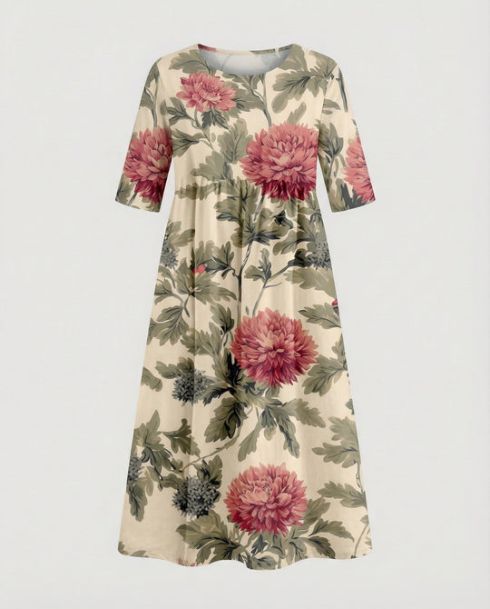 Damen Maxikleid A-Linie fließend