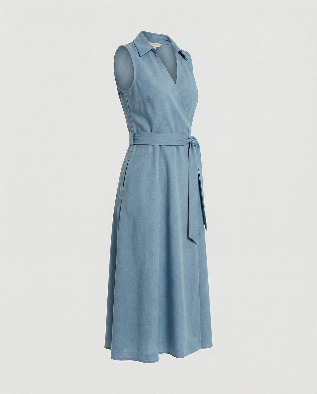 Damen Wickelkleid Freizeitkleid mit Gürtel