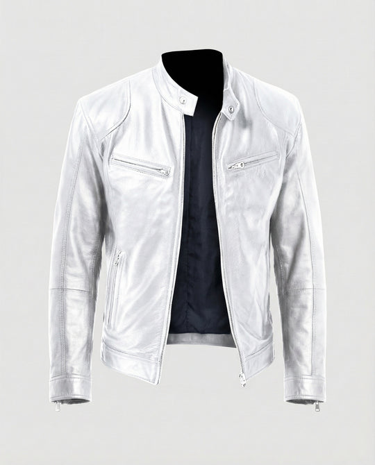 Herren Motorrad Lederblouson