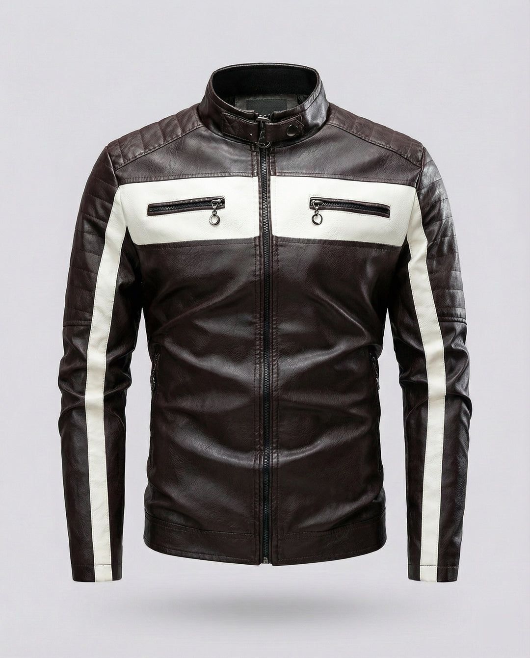 Herren Bikerjacke Motorsport Stil