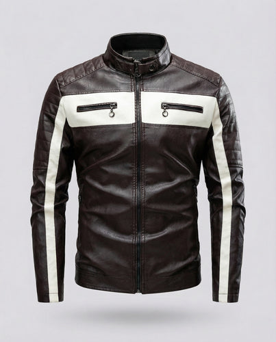 Herren Bikerjacke Motorsport Stil