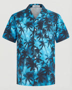 Kurzarm Hawaiihemd Herren Palmenprint