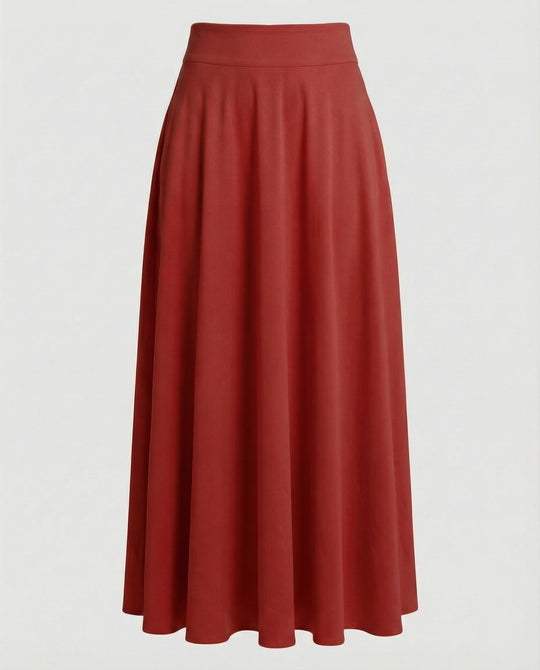 Damen Luftiger Maxi-Rock mit hohem Taillenbund R&B