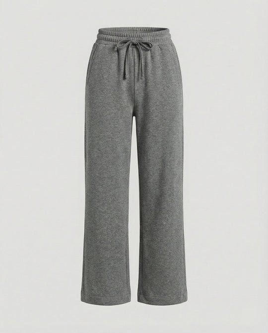 Damen Weite Stoffhose bequem mit elastischem Bund