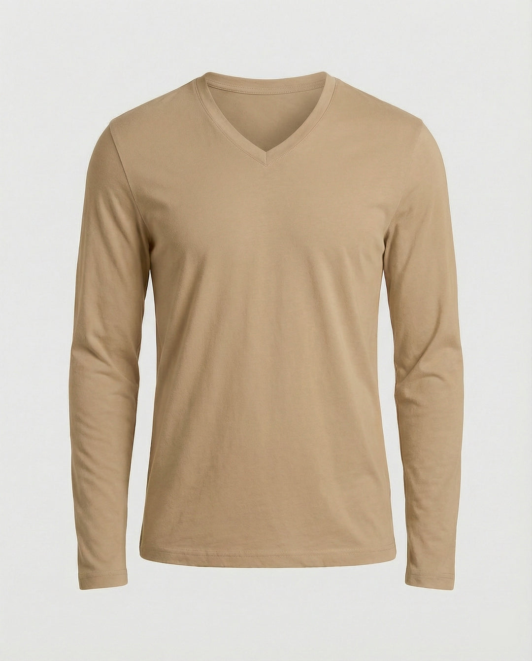 Herren lässiges V-Ausschnitt Langarmshirt R&B