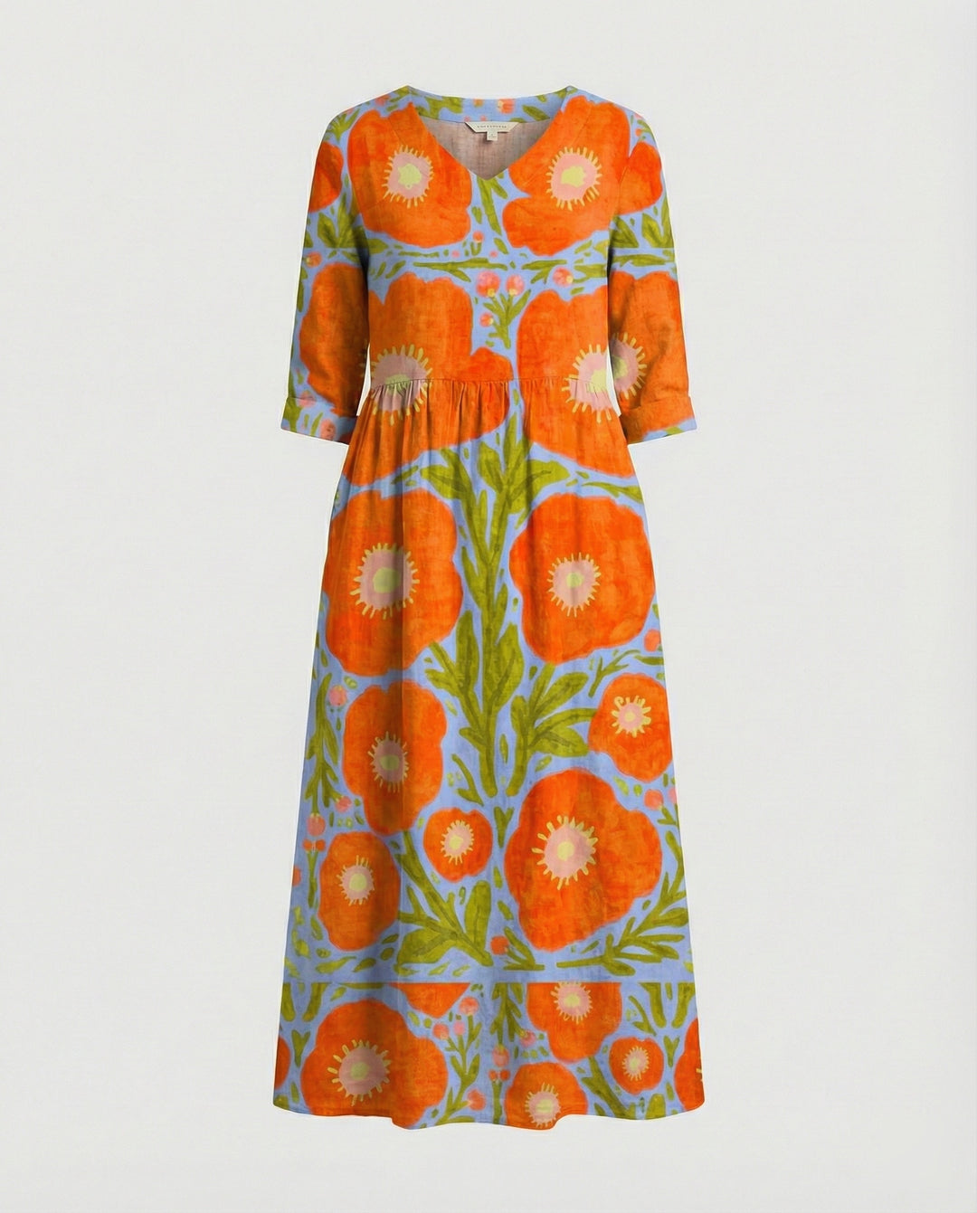 A-Linie Maxikleid Damen Mit Taschen